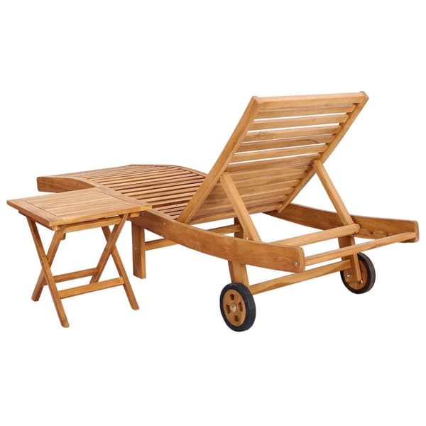 Solstol 2 pcs Brun Massivt teakträ