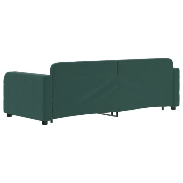 Dagbädd utdragbar mörkgrön 80x200 cm sammet