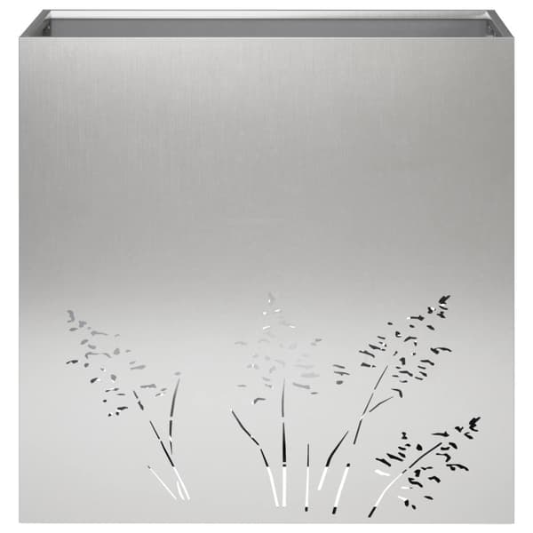 Trädgårdsplanterare Silver 50 x 30 x 49 cm Rostfritt stål