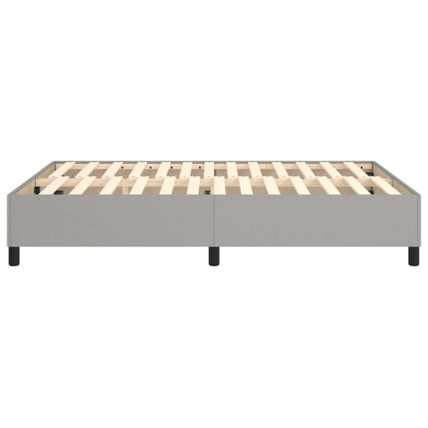 Boxspring-sängram ljusgrå 140x200 cm tyg