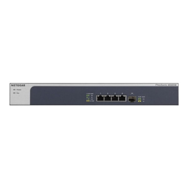 NETGEAR XS505M - switch - 5 portar - ohanterad - rackmonterbar Grå, Silver