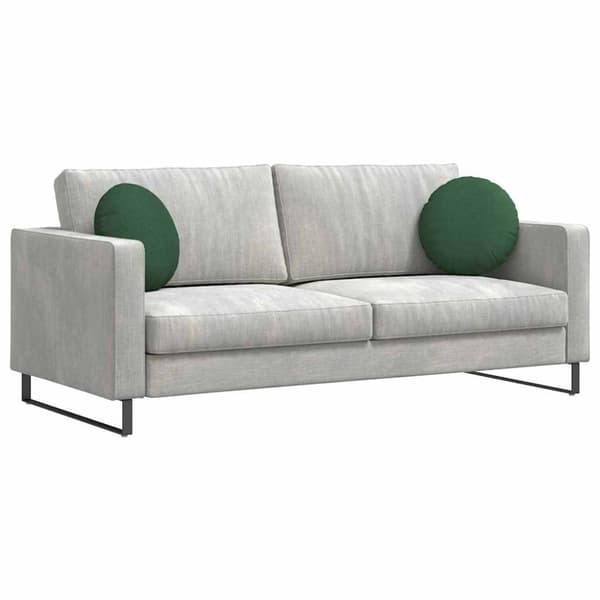 Sittkuddar 2 pcs Mörkgrön Ø 40 cm Kordread tyg