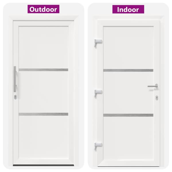 Framdörr Vit 108 x 208 cm PVC