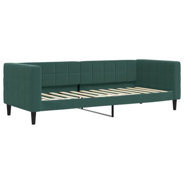 Dagbädd utdragbar med lådor mörkgrön 80x200 cm sammet