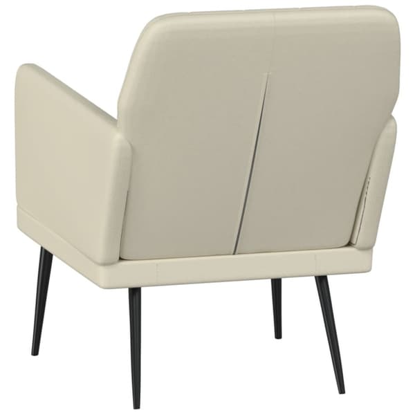 Fåtölj gräddvit 61x78x80 cm konstläder