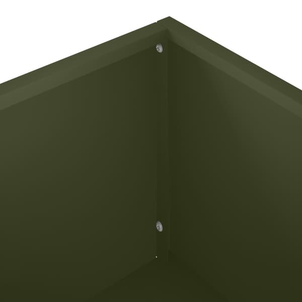 Trädgårdsplanterare 2 st Olivgrön 100 x 20 x 49 cm