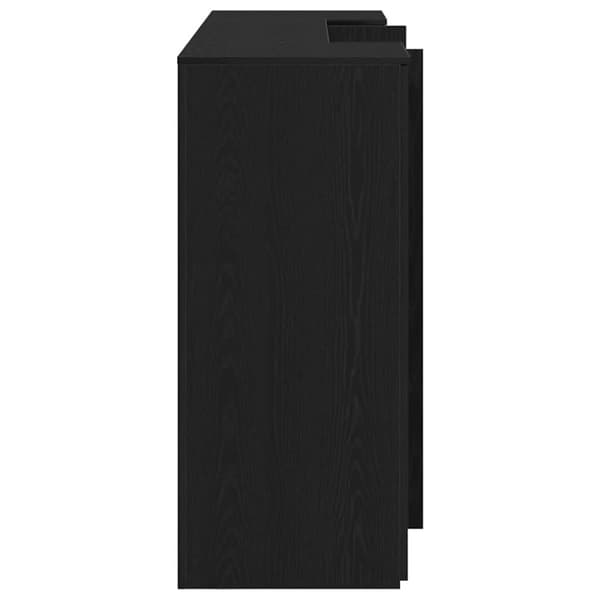 Receptionsdisk svart ek 200x50x103,5 cm konstruerat trä