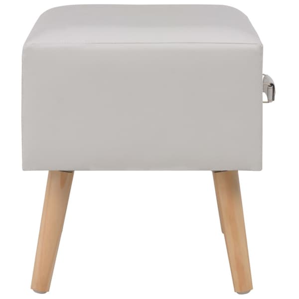 Sängbord 2 st vit 40x35x40 cm konstläder