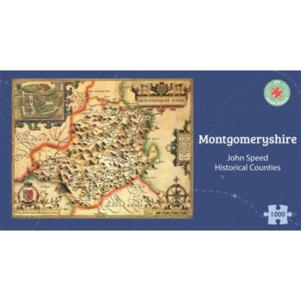 Montgomeryshire Historical 1610 Map 1000 Piece Puzzle