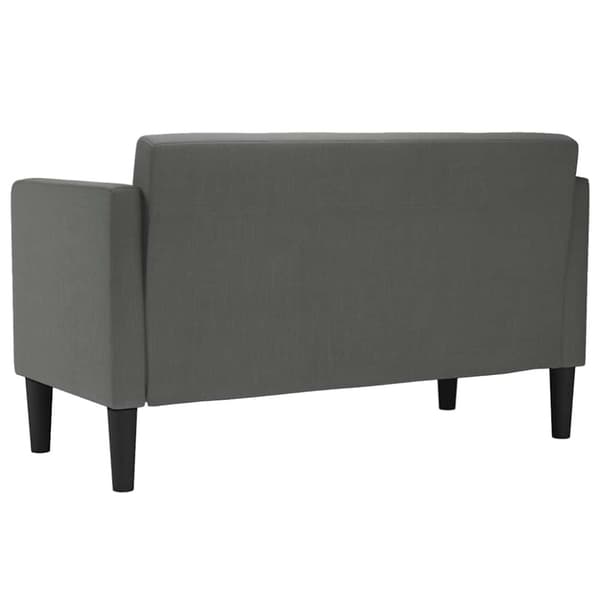 Loveseat soffa mörkgrå 111 cm tyg