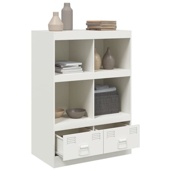 Högskåp vit 67x39x95 cm stål