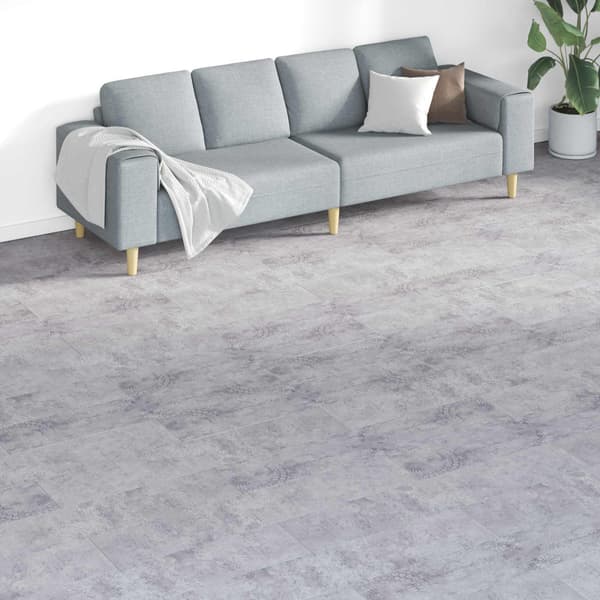Golvplankor 18 pcs Grå 5,26 m² PVC