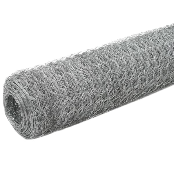 Hönsnät galvaniserat stål 25x1,5 m silver