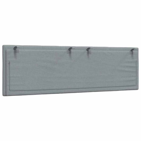 Headboard Cushion "Hanko" Light Grey 160 cm Fabric