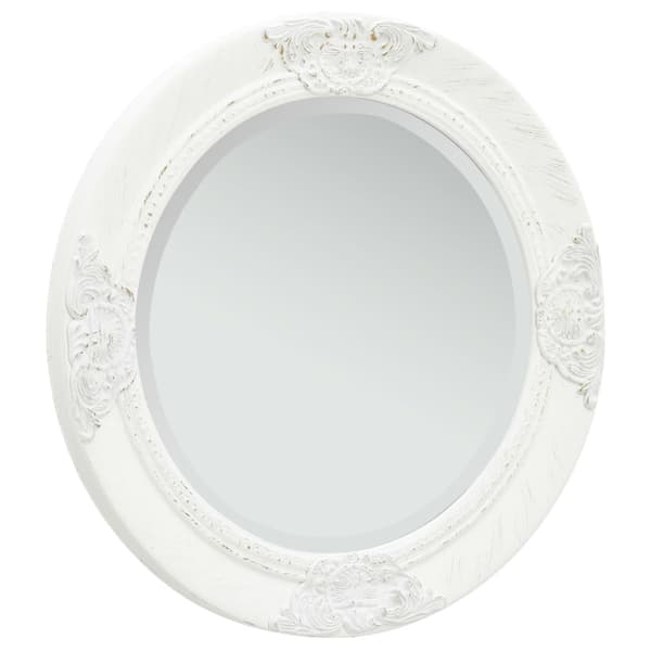 Väggspegel barockstil 50 cm vit