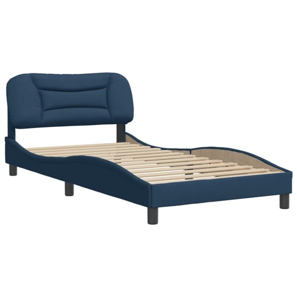 Bed Frame without Mattress "Hvar" Blue 100x200 cm Fabric
