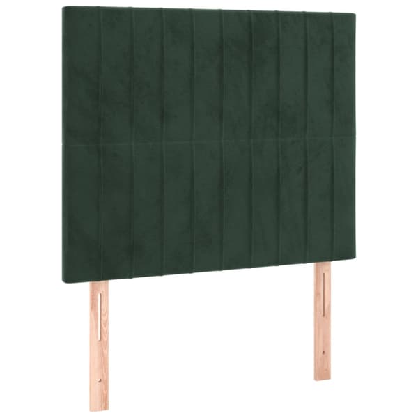 Sänggavel mörkgrön 90x5x118/128 cm sammet