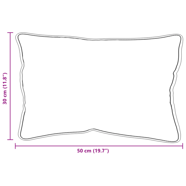 Kudde med kudde 2 pcs Vit 51 x 31 x 20 cm Polyester