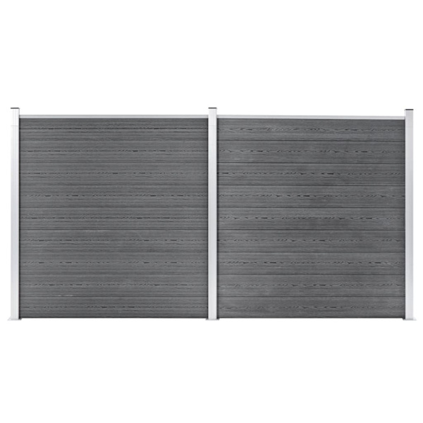 Staketpanel WPC 353x186 cm grå