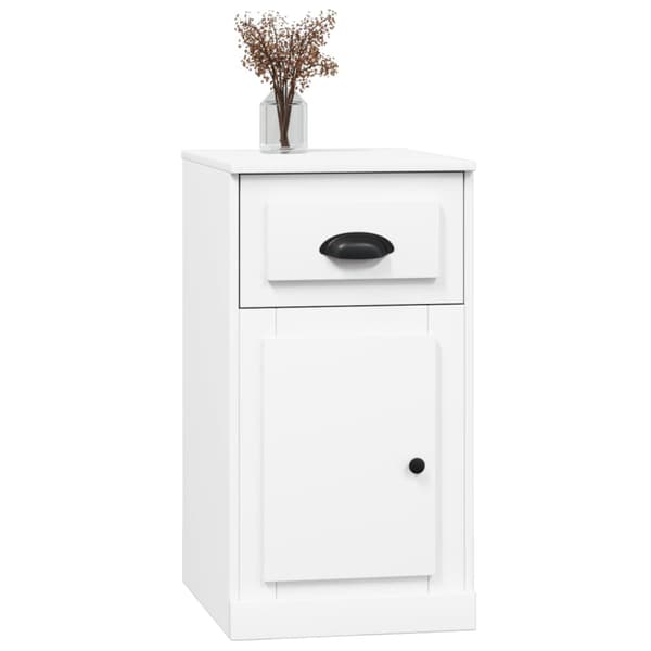 Sidoskåp vit 40x50x75 cm konstruerat trä