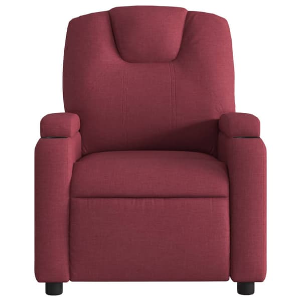 Massagefåtölj vinröd tyg