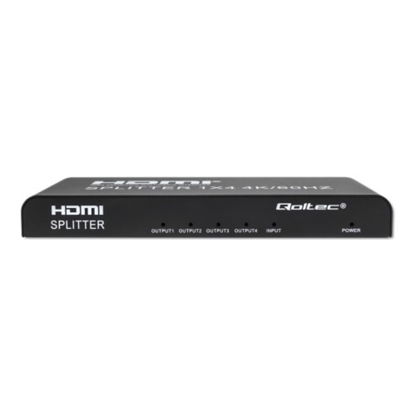 Qoltec - video/audiosplitter - aktiv, hög stabilitet - 2 portar