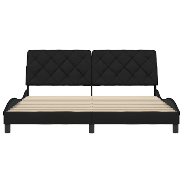 Bed Frame without Mattress Black 180x200 cm Fabric