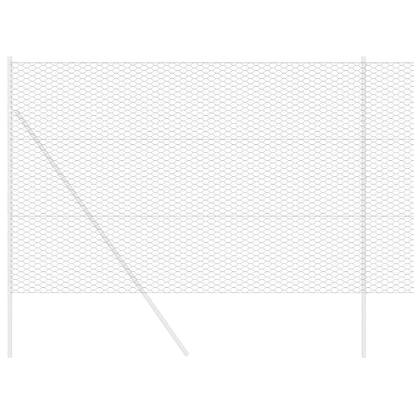 Hexagonstängsel Grå 1,5 x 10 m PVC