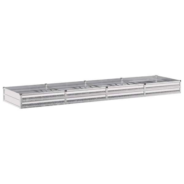 Höjd Trädgårdsbädd Silver 320 x 80 x 24 cm galvaniserad