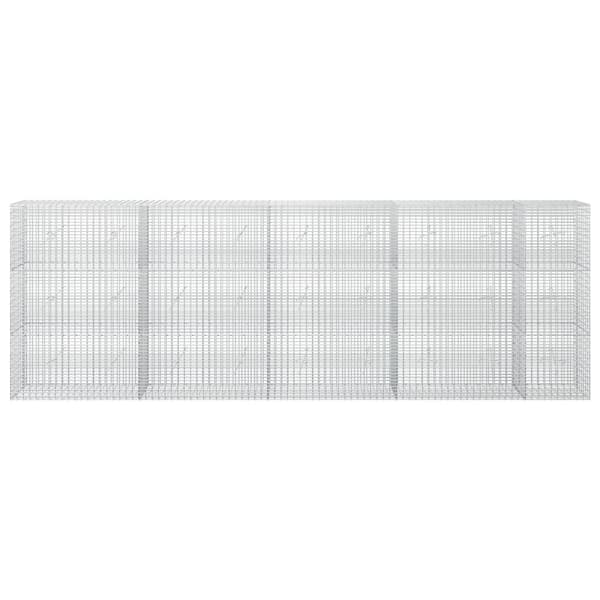 Gabion med 5 mm tråd och 5x2,5 cm nät 450x20x150 cm