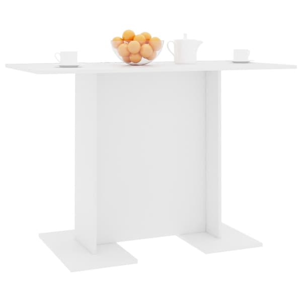 Matbord vit 110x60x75 cm konstruerat trä