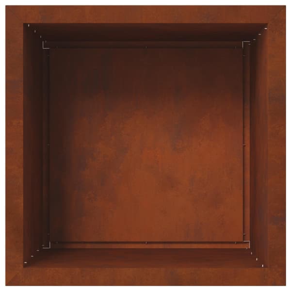 Odlingslåda med LED 2 st Rostig 50 x 50 x 48 cm
