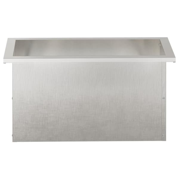 Odlingslåda med LED Silver 30 x 80 x 30 cm Rostfritt stål