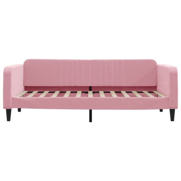 Dagbädd utdragbar rosa 90x200 cm sammet