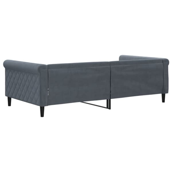 Dagbädd mörkgrå 100x200 cm sammet