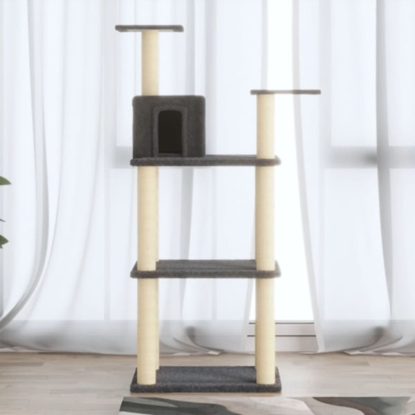 Klösträd med sisalpelare mörkgrå 118,5 cm