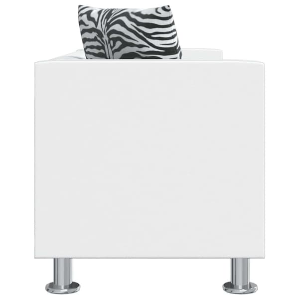 Soffa 3-sits konstläder vit