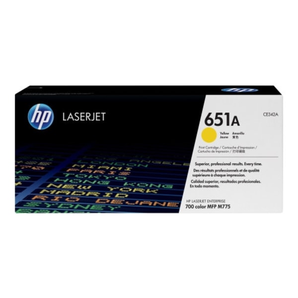HP 651A - gul - original - LaserJet - tonerkassett (CE342A)