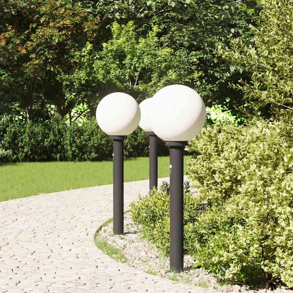 Pollare med sensor 3 st 80 cm svart IP44
