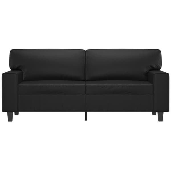 2-sitssoffa svart 140 cm konstläder