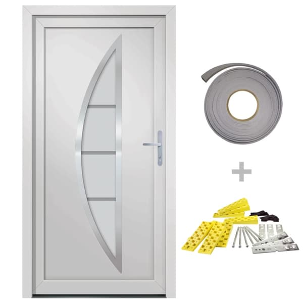 Ytterdörr vit 88x200 cm PVC