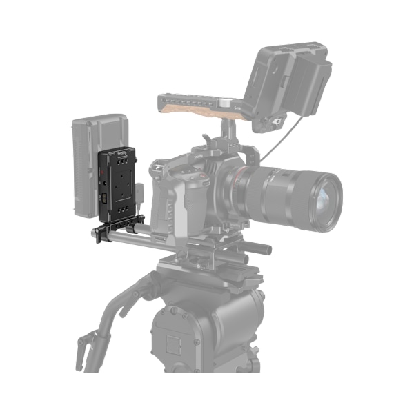 SmallRig 3498 Battery Adapter Plate V-Mount (Basic Version) with Dual Rod Clamp