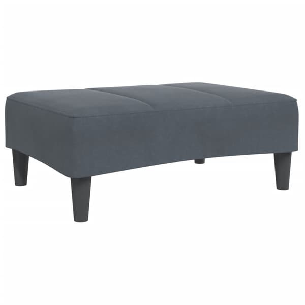 Fotpall mörkgrå 77x55x31 cm sammet