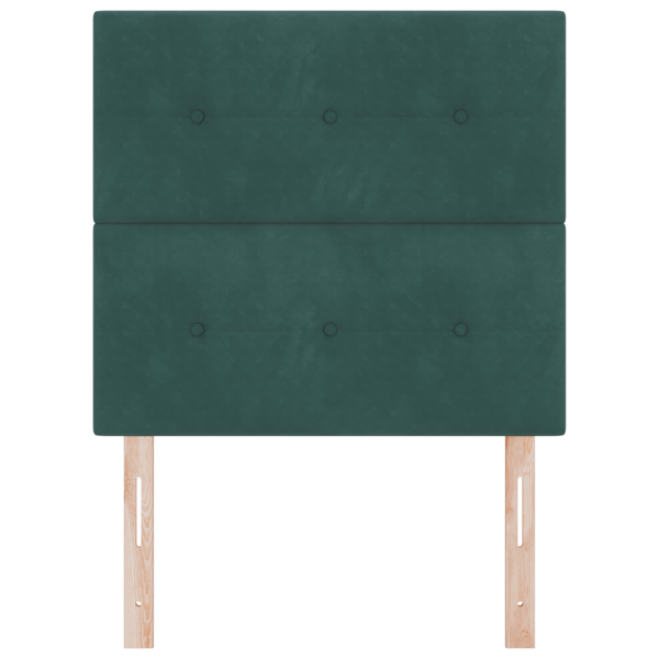 LED huvuddyna med LED-ljusslingor Grön 80 cm Sammet