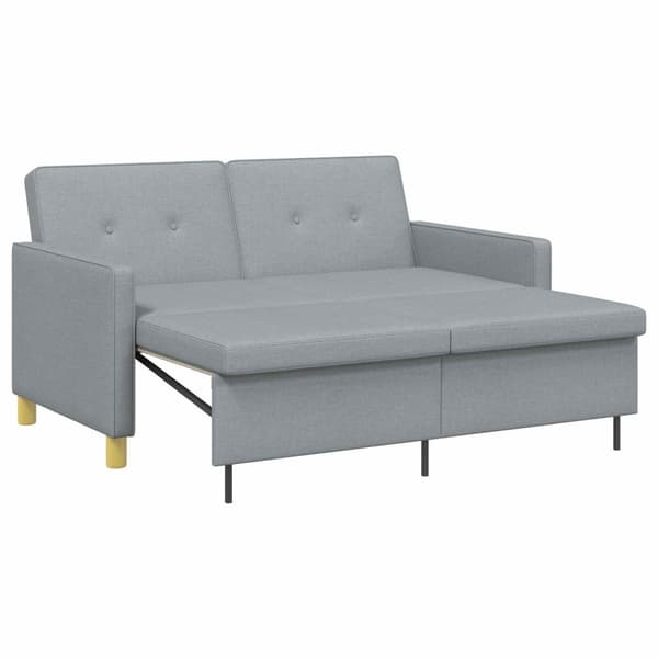 Pull Out Sofa Bed Ljusgrön Tyg