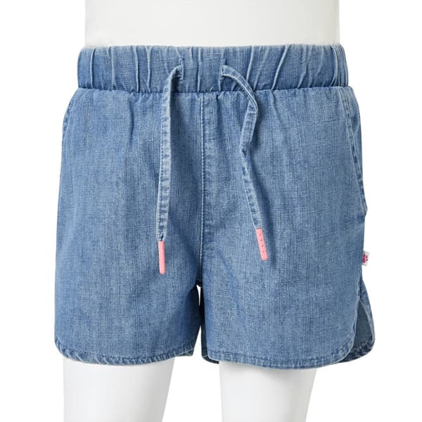 Barnshorts denimblå 128