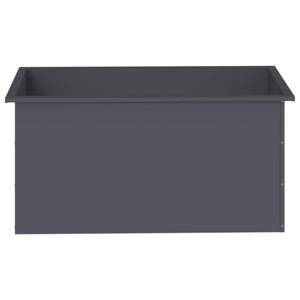 Odlingslåda med LED 2 st Antracit 50 x 100 x 48 cm Stål