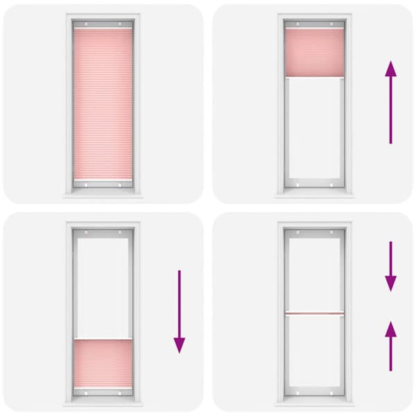 Plisserad persienn rosa 70x200 cm tyg bredd 69,4 cm polyester