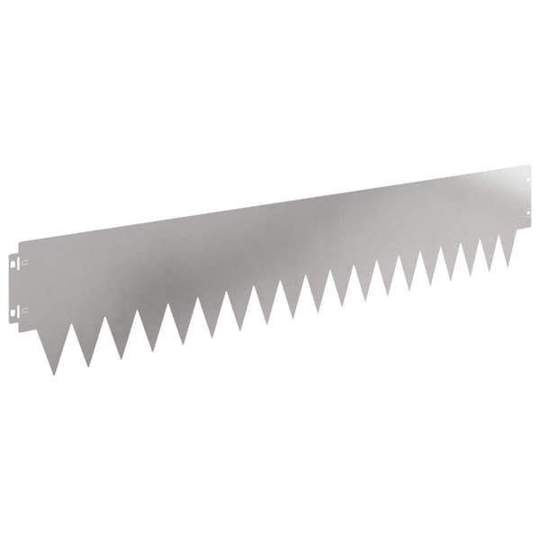 Kant för gräsmatta 20 pcs 103 x 20 cm metall Silver