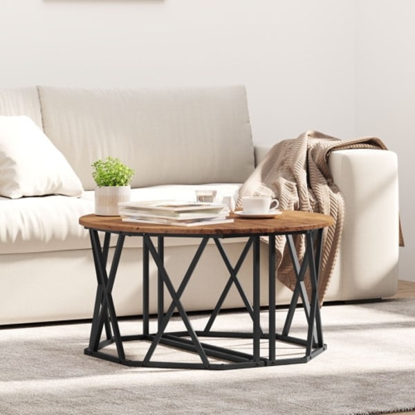 Kaffebord Gamla Trä 80x80x42 cm Konstruerat Trä